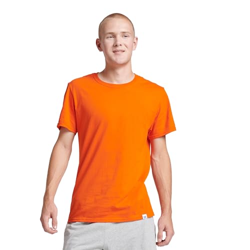 Russell Athletic Mens Cotton Performance Short Sleeve T-Shirt T Shirt, Burnt Orange, 3X-Large US