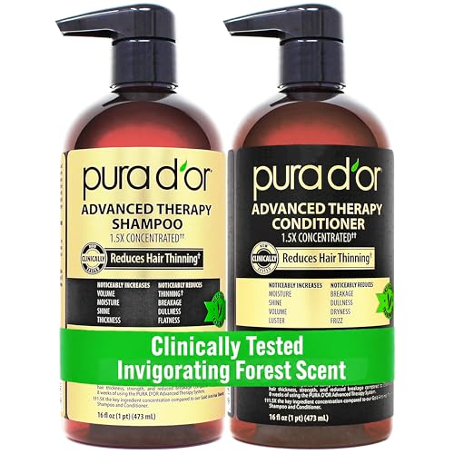PURA D'OR Advanced Therapy Biotin Shampoo & Hair Regrowth Conditioner Set