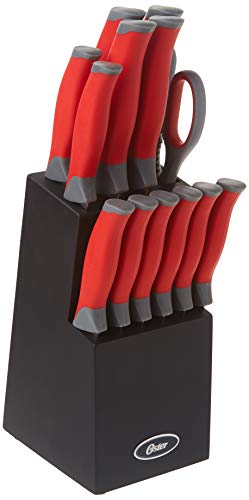 Oster Lindbergh 14 Piece Cutlery Set, Red