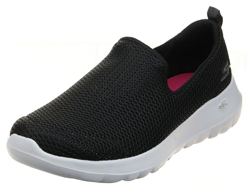 Skechers Women's Go Walk Joy Sneaker-5Gen Cushioning, Air-Cooled GOGA Mat, Breathable Mesh Upper Sneaker, Black, 10