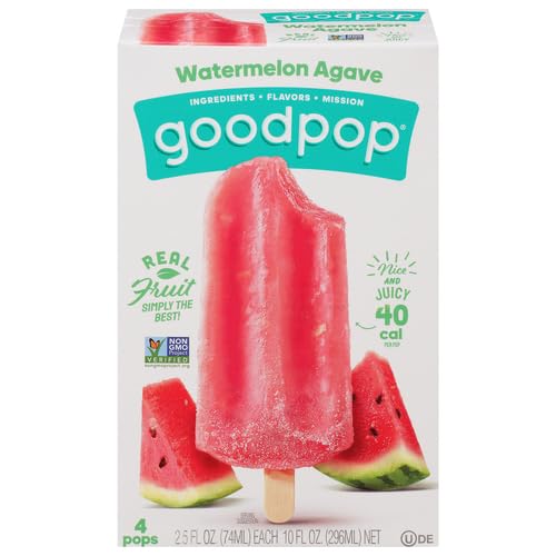 Goodpop Watermelon Ice Pops Fruit Juice No Artificial Dyes Or Flavors