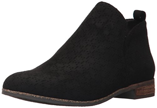 Dr. Scholl's Shoes Women's Rate Ankle Boot, Black Perforated Microfiber Suede, 9 US
