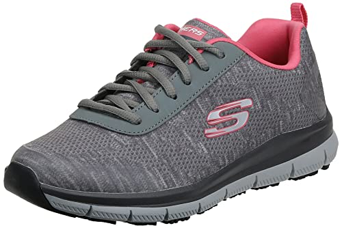 Skechers Comfort Flex SR-HC These sporty sneakers offer a colorful alternative to basic black work