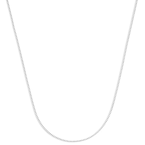 Amazon Essentials Sterling Silver 1.2mm Box Chain 20", Sterling Silver (previously Amazon Collection)