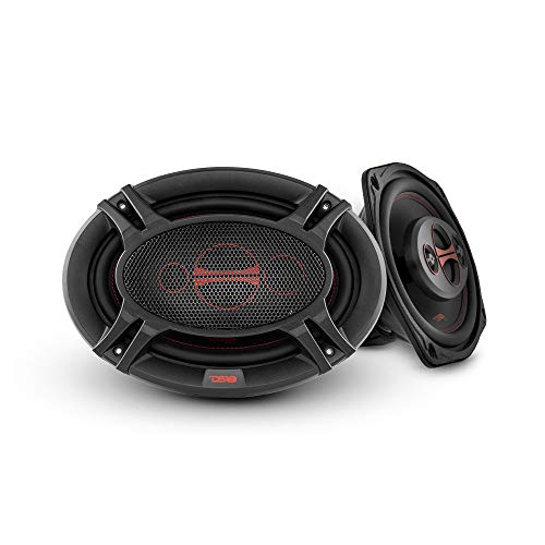DS18 G6.9Xi GEN-X 6x9 3-Way Coaxial Speakers 180 Watts 4-Ohm with Mylar Dome Tweeters - Grill Included - Full Range Speaker Great for Car Stereo Sound System - Pair