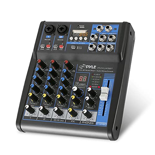 Pyle Professional Audio Mixer Sound Board Portable Convenience