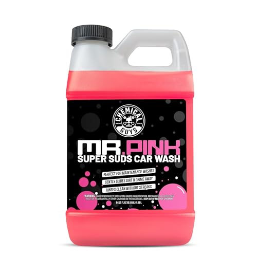Chemical Guys Mr. Pink Foaming Car Wash Soap, High-Suds pH-Balanced Car Shampoo, Safe for Wax & Sealants, Works with Foam Cannons & Bucket Wash, Safe on All Paint Finishes, 64 oz, Candy Scent