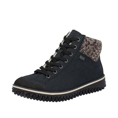 (-40%) Rieker Damen Low-Top Sneaker Z4243, Frauen Halbschuhe, wasserabweisend, riekerTEX,schnürschuhe,schnürer,Sportschuhe,blau Kombi (14),42 EU / 8 UK