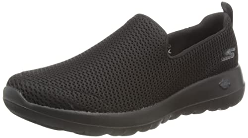 Skechers Women's Go Walk Joy Sneaker-5Gen Cushioning, Air-Cooled GOGA Mat, Breathable Mesh Upper Sneaker, Black, 9.5 Wide