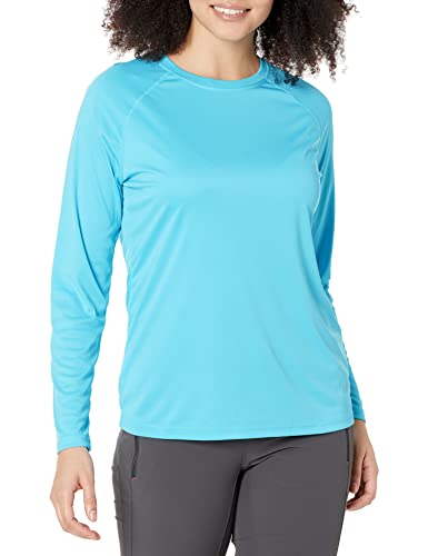 baleaf Women's Long Sleeve Hiking Shirts UPF 50+ Uv Protection SPF Fishing Tops Lightweight Quick Dry Rash Guard Swimwear Outdoor Clothes Blue Size XL