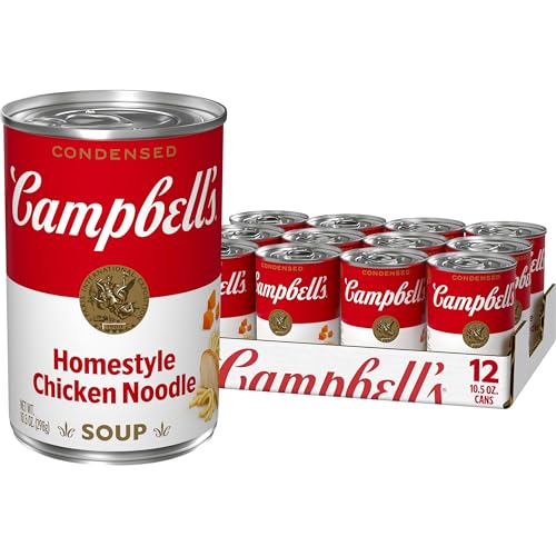 Campbell’s Condensed Homestyle Chicken Noodle Soup, 10.5 Ounce Can (Pack of 12)