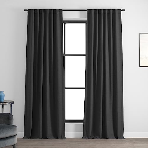 HPD Half Price Drapes Bellino Room Darkening Curtains 120 Inches Long Curtains for Bedroom & Living Room (1 Panel), 50W x 120L, Smoked Truffle