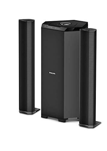 PHILIPS Convertible Soundbar MMS8085B, 2.1 Channel with Multipoint-Connectivity Option, USB in, Bluetooth Connectivity 80 Watt, Superior Sound, Rich b
