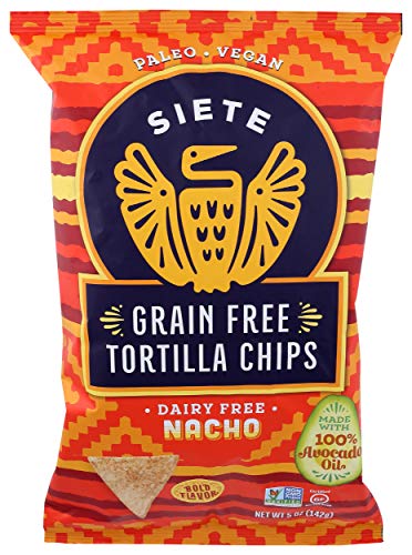 Siete Grain Free Tortilla Chips, Nacho, 5 Oz