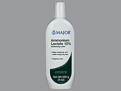 Major Ammonium Lactate 12% Moisturizing Lotion - Lactic Acid Lotion - Helps Hydrate, Soften, and Exfoliate Rough, Dry Skin - Daily Body Lotion - Fragrance-Free - 8 Oz (1 Pack)