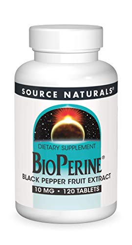 Source Naturals BioPerine - Black Pepper Fruit Extract, Promotes Nutrient Absorption* 10 mg, 120 Tablets