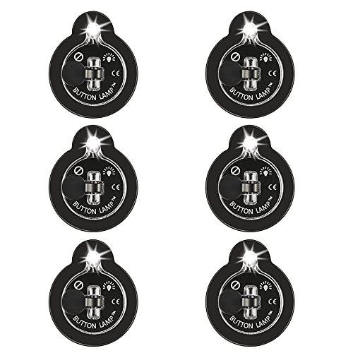 Panther Vision Button LAMP Adhesive LEDs Light Package - Lightweight, Ultra Small, Ultra Bright LED Utility Lights (6 Pack)