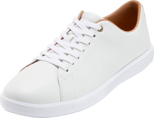 Cole Haan womens Grand Crosscourt Sneaker, Bright White Leather/Optic White, 8 US