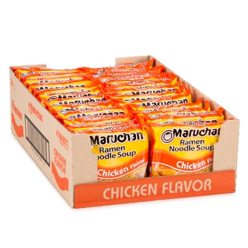 Maruchan Ramen Chicken, Instant Ramen Noodles, Ready to Eat Meals, 3 Oz, 24 Count