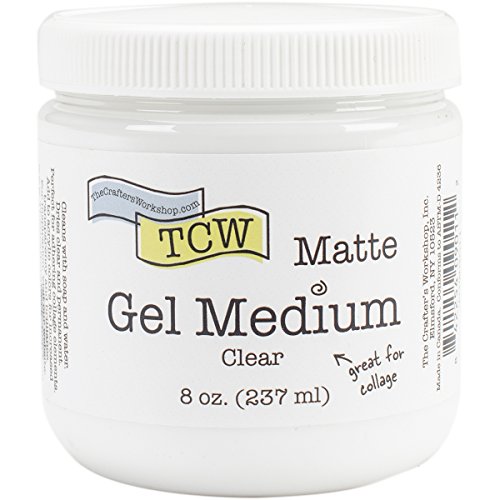 The Crafter's Workshop Matte Gel Medium for Acrylic Paint - Dimensional Clear Texture Paste for Stenciling & Mixed Media Art - Boutique Quality, 8 oz Jar