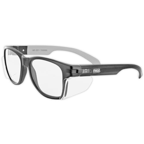 MAGID Y50 Series Performance Anti-Fog Polycarbonate Safety Glasses with Side Shields, 1 Pair, Clear Lens | Black Frame, Y50BKAFC