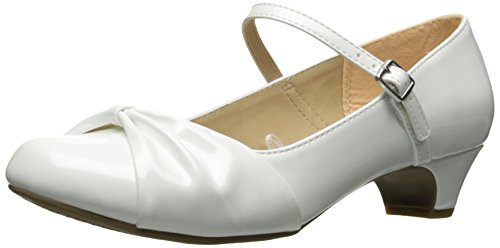 The Children's Place,girls,Mary Jane,and Toddler Dressy Low Heel Shoes,White,1 Big Kid