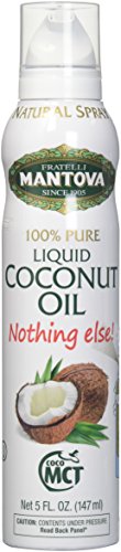 Mantova Coconut Oil Spray, 100% Pure Cooking Oil, Ideal for Healthy Keto Snacks, Baking, Grilling, and Seasoning - Versatile Dispenser for Spray, Drip, or Stream with No Waste, 5 oz