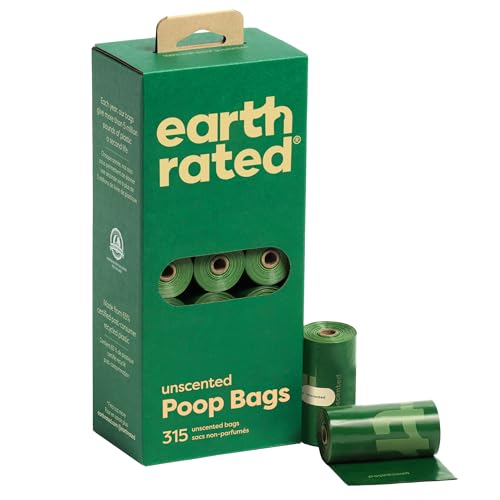 Earth Rated Dog Poop Bags Unscented 315 Count Refill Rolls 21 Rolls