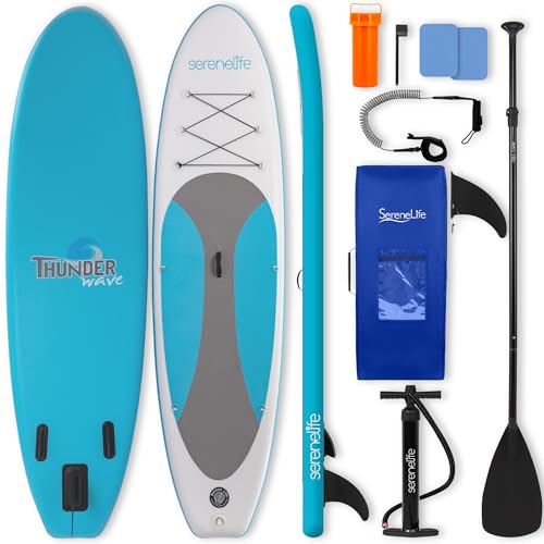 SereneLife Inflatable Stand-Up Paddle Board