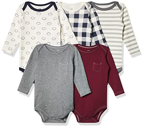 Hudson Baby Cotton Long-Sleeve Bodysuits Soft & Gentle An affordable set of long-sleeve bodysuits