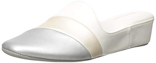 Daniel Green Womens Denise Metallic Mules Flats Casual - White - Size 5.5 M
