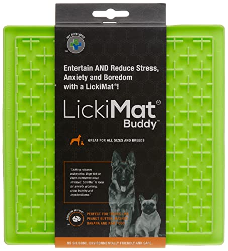LickiMat Buddy, alfombrilla de lametón para perros, sin BPA, apta lavavajillas y congelador