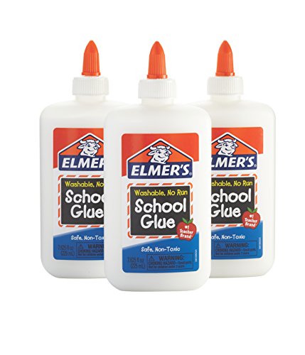 Elmer's Liquid School Glue, White, Washable, 7.625 Ounces, 3 Count Slime Kit
