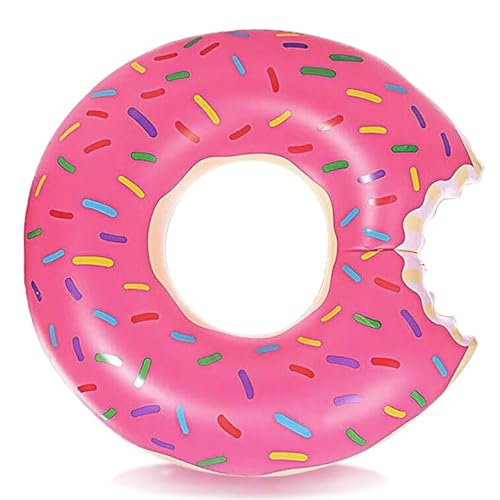 DMAR Pool Floats Donut Inflatables 23.4" Donut Pool Floats for Kids Donut Floatie Doughnut Pool Float Donut Swimming Ring for Beach Pool, 1Pcs, Pink