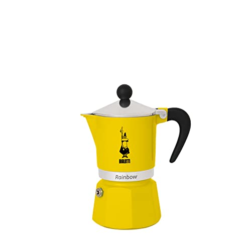 (-10%) Bialetti 4983 Rainbow Caffettiera Colorata, Alluminio, Giallo, 6 Tassen, Gelb
