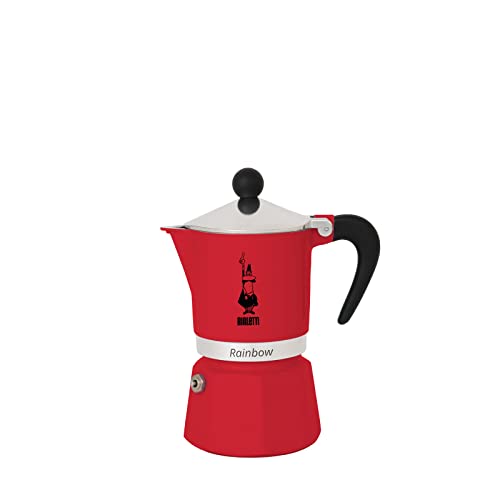 (-41%) Bialetti 4963 Rainbow Espressokocher, Aluminium, Rot, 6 Tassen
