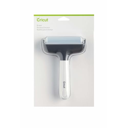 Cricut Brayer, Rubber Roller for Crafts, Works with Fabric, Vinyl, Iron-On & Inking Blocks, Extend Life of Cricut FabricGrip Mat, Compatible with Cricut Maker