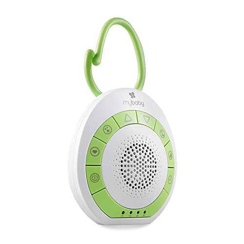 MyBaby Baby Sound Machine - White Noise Sound Machine for Baby, Travel, Nursery and On The Go - 4 Soothing Sounds, Integ