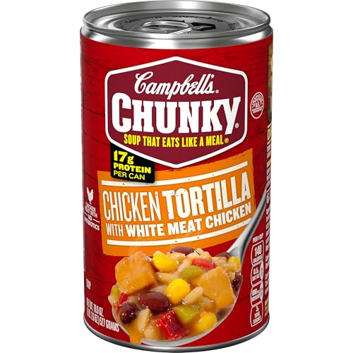 Campbell's Chunky Soup, Chicken Tortilla Soup with Grilled White Meat Chicken, 18.6 Oz Can