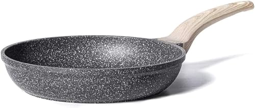 CAROTE Nonstick Frying Pan Skillet,Non Stick Granite Fry Pan Egg Pan Omelet Pans, Stone Cookware Chef's Pan, PFOA Free,Induction Compatible(Classic Granite, 8-Inch)