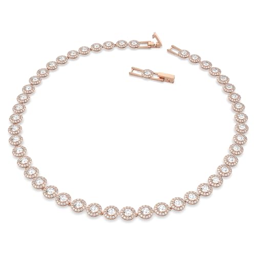 Swarovski Una Angelic All-Around Choker Necklace, Clear Swarovski Crystals and Matching Crystal Pavé with a Rose-Gold Tone Finish Setting