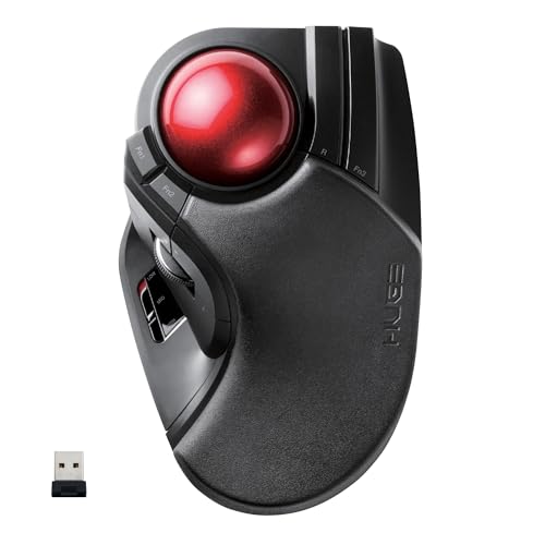ELECOM HUGE Wireless Trackball Mouse (M-HT1DRBK)