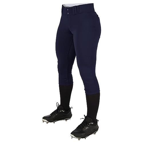 CHAMPRO Tournament Traditional Low-Rise Softball Pants, Girls' Large, Navy