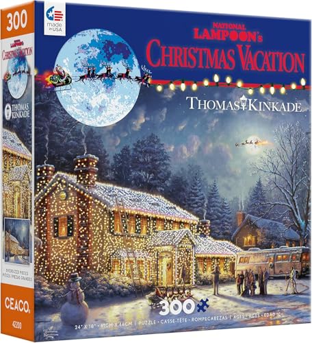 Ceaco - Thomas Kinkade - Holiday Movies - National Lampoons Xmas Vacation - 300 Piece Jigsaw Puzzle