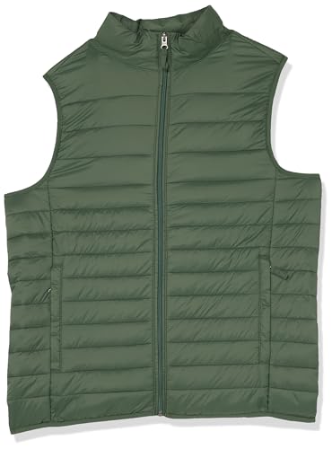 Amazon Essentials Men's Lightweight Water-Resistant Packable Puffer Vest