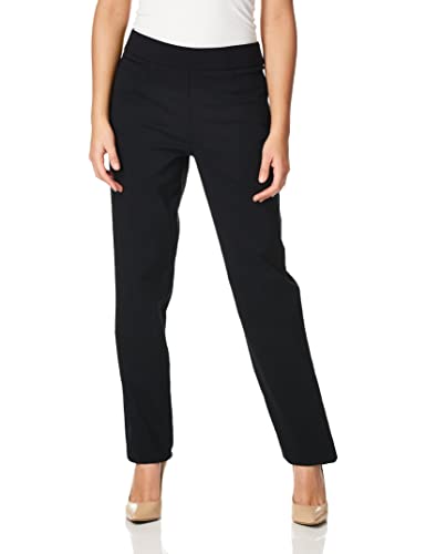 Briggs New York Women's Super Stretch Millennium Welt Pocket Pull on Career Pant, Black, 12