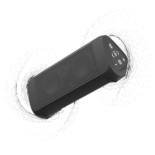 OontZ Ultra Bluetooth Speaker 5.4 | IPX7 Waterproof, 14W Enhanced Sound, 20-Hr Battery, 100ft Range, Deep Bass & Clear Audio, Durable Speaker for Pool, Beach, and Shower (Black)