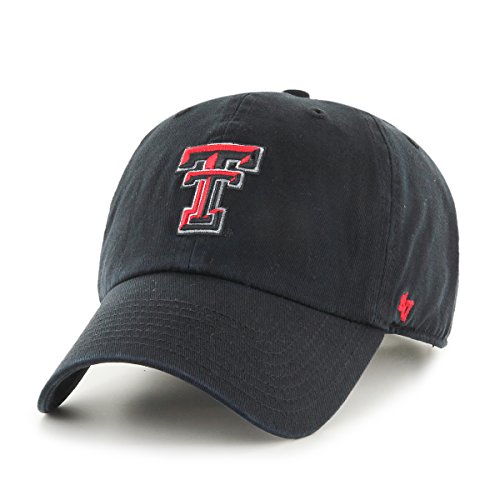 NCAA Texas Tech Red Raiders Clean Up verstellbare Mütze, Einheitsgröße, Schwarz