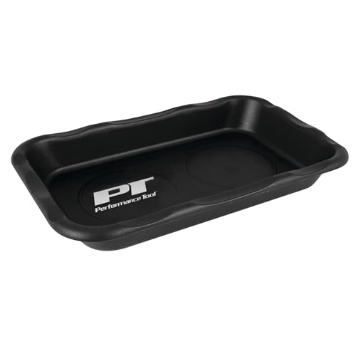 Performance Tool W1285 Large Magnetic Nut & Bolt Tray for Garages and Workshops, Black, 6-Inch x 10-Inch