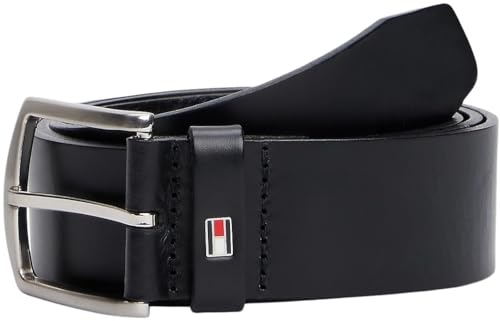 (-29%) Tommy Hilfiger Herren Gürtel New Denton Belt 4.0 Ledergürtel, Schwarz (Black), 115 cm